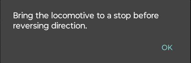 Figure 13.3 — Direction Lock: stop first.