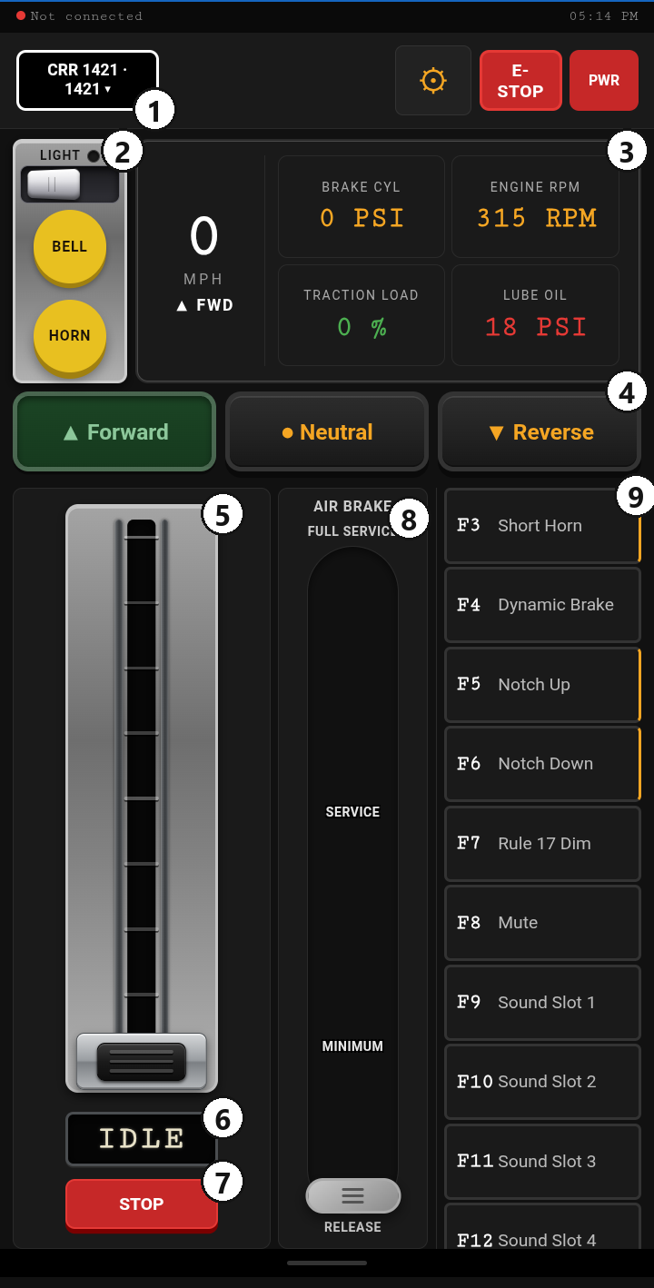 Figure 18.1 — The Switcher throttle.
